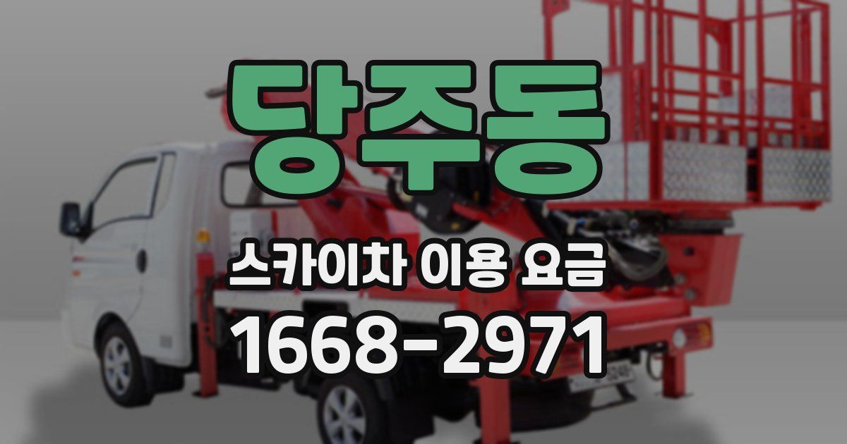 당주동 스카이차 이용 요금