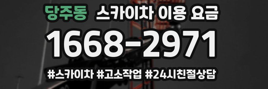 당주동 스카이차 이용 요금