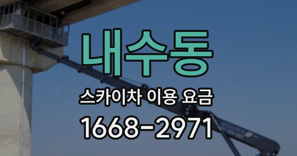 내수동 스카이차 이용 요금