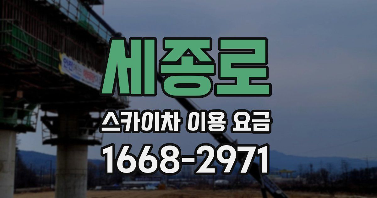 세종로 스카이차 이용 요금