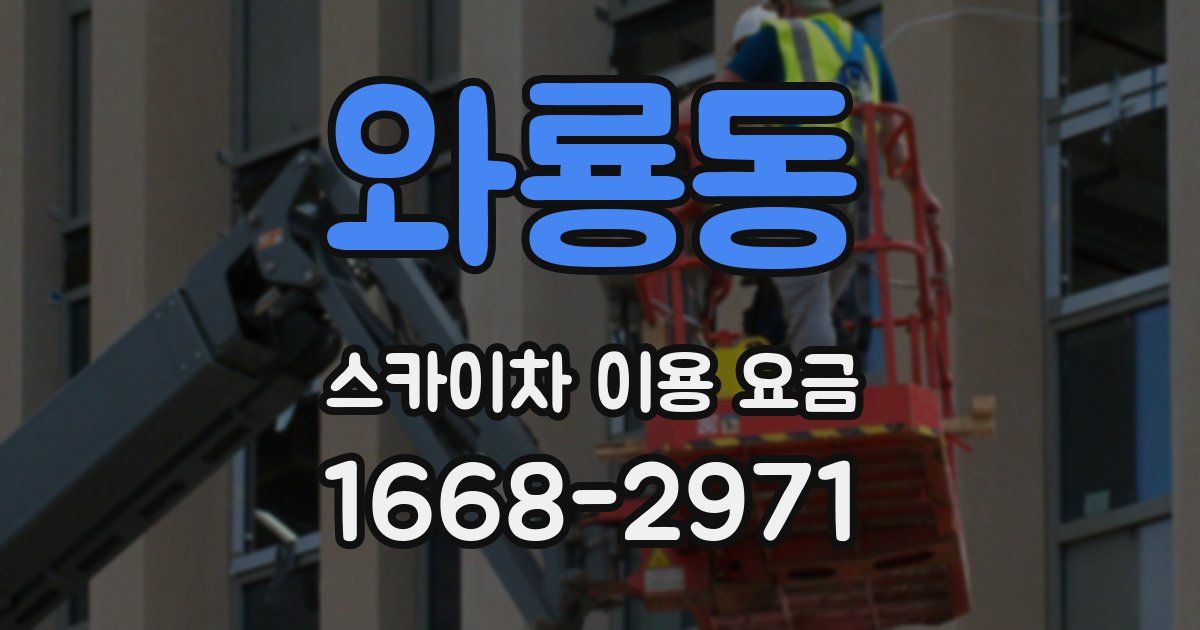 와룡동 스카이차 이용 요금