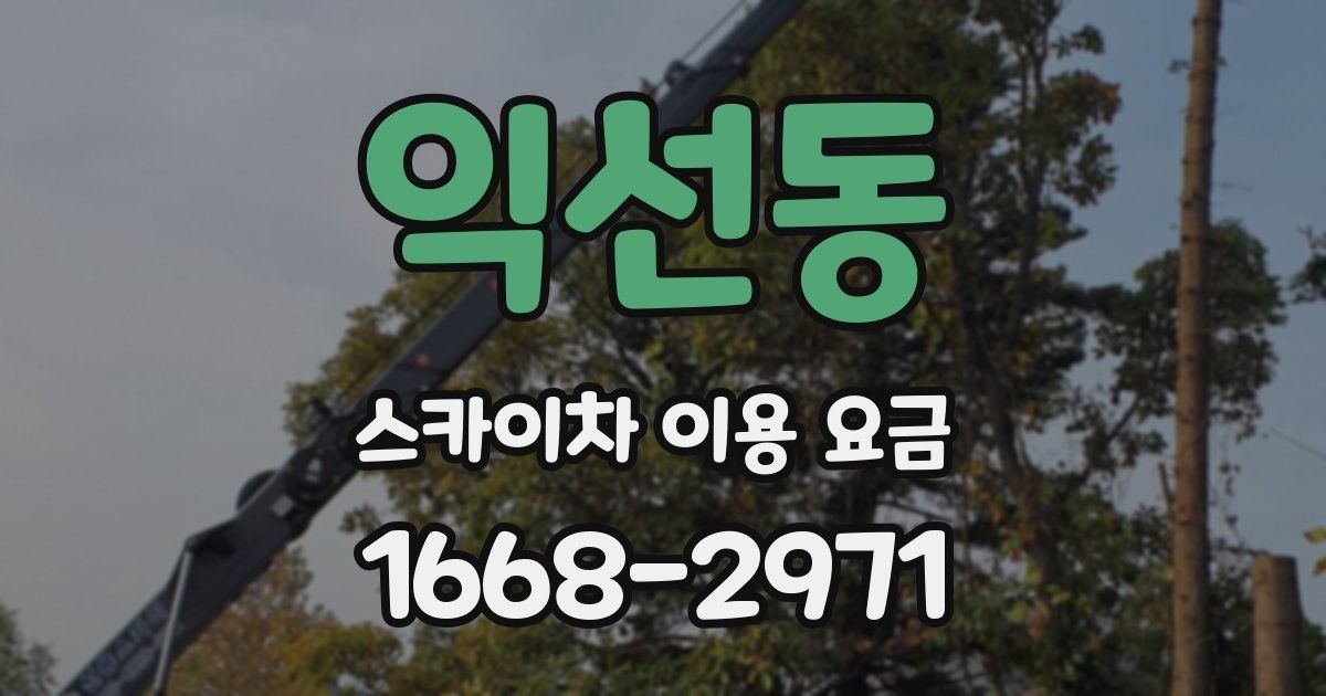 익선동 스카이차 이용 요금