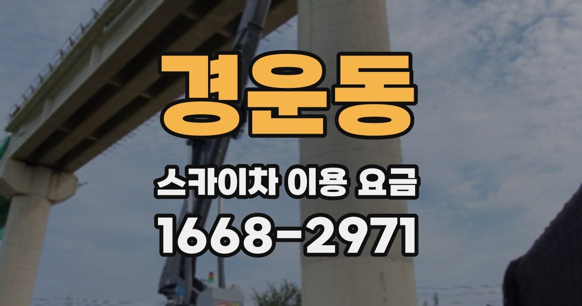 경운동 스카이차 이용 요금