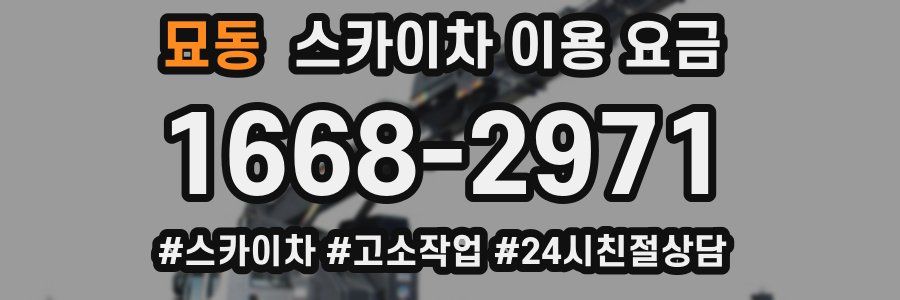묘동 스카이차 이용 요금