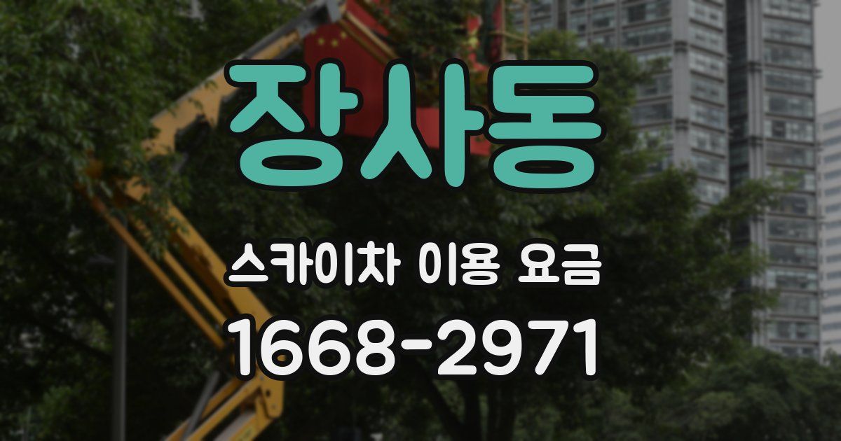 장사동 스카이차 이용 요금