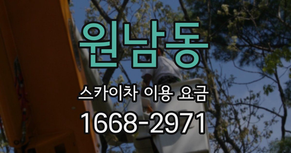 원남동 스카이차 이용 요금