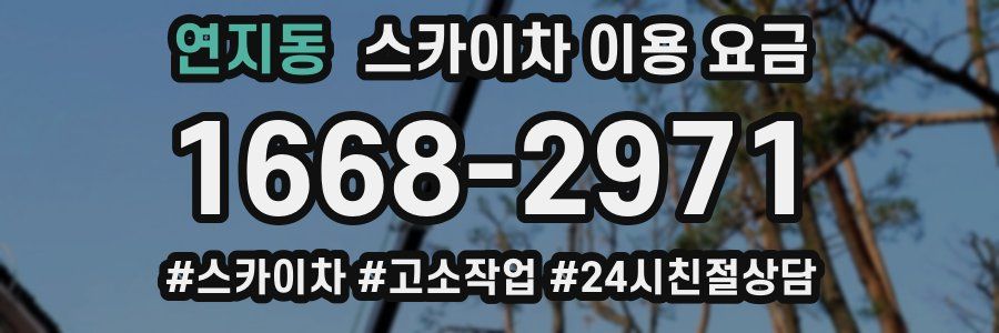 연지동 스카이차 이용 요금