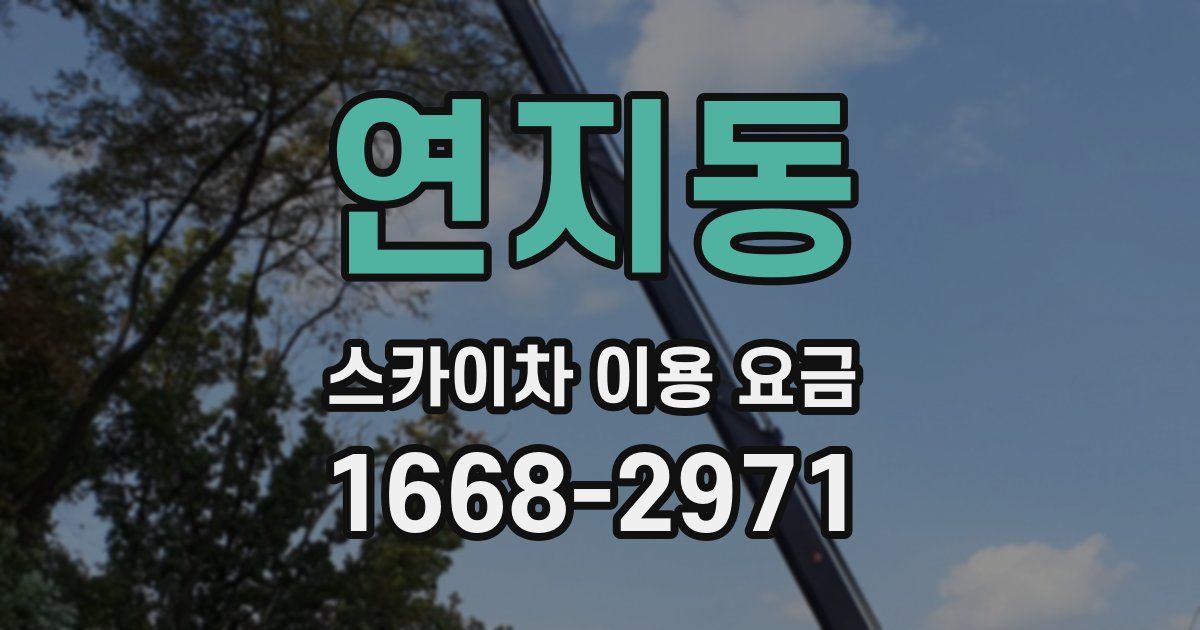 연지동 스카이차 이용 요금