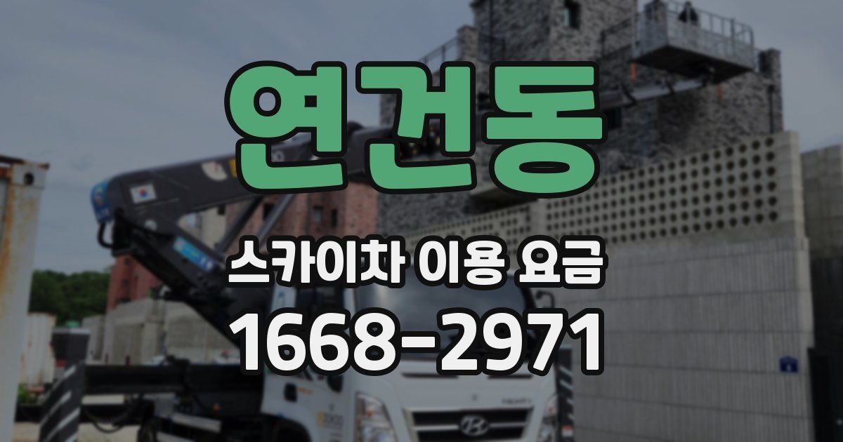 연건동 스카이차 이용 요금