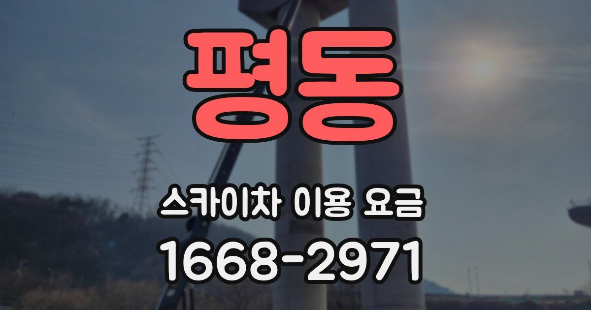 평동 스카이차 이용 요금