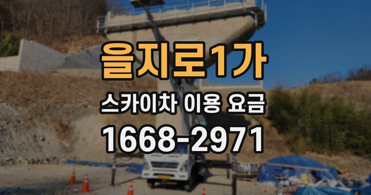 을지로1가 스카이차 이용 요금