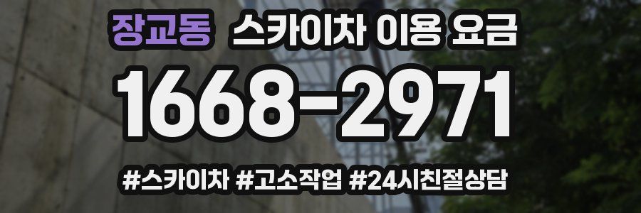 장교동 스카이차 이용 요금