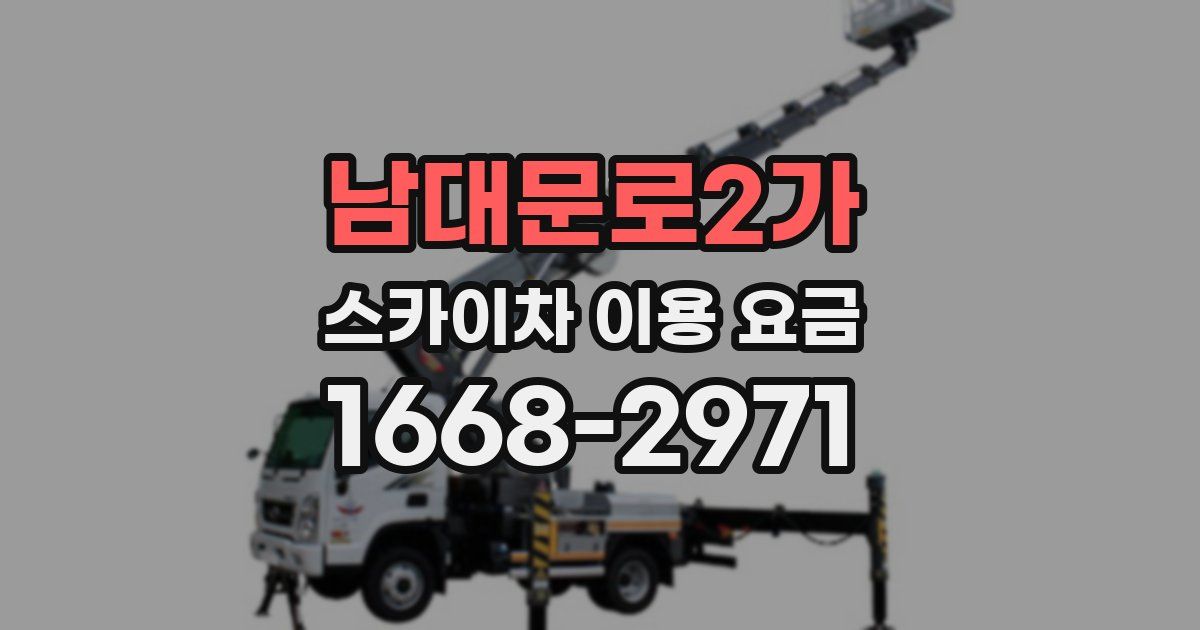 남대문로2가 스카이차 이용 요금