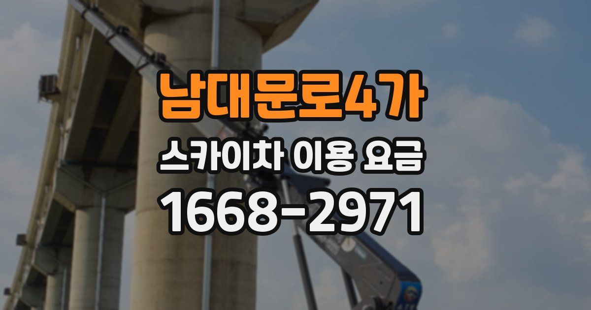 남대문로4가 스카이차 이용 요금