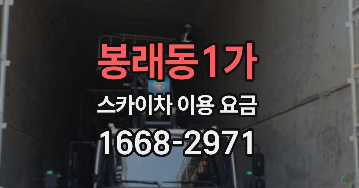 봉래동1가 스카이차 이용 요금