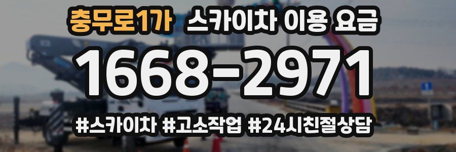 충무로1가 스카이차 이용 요금