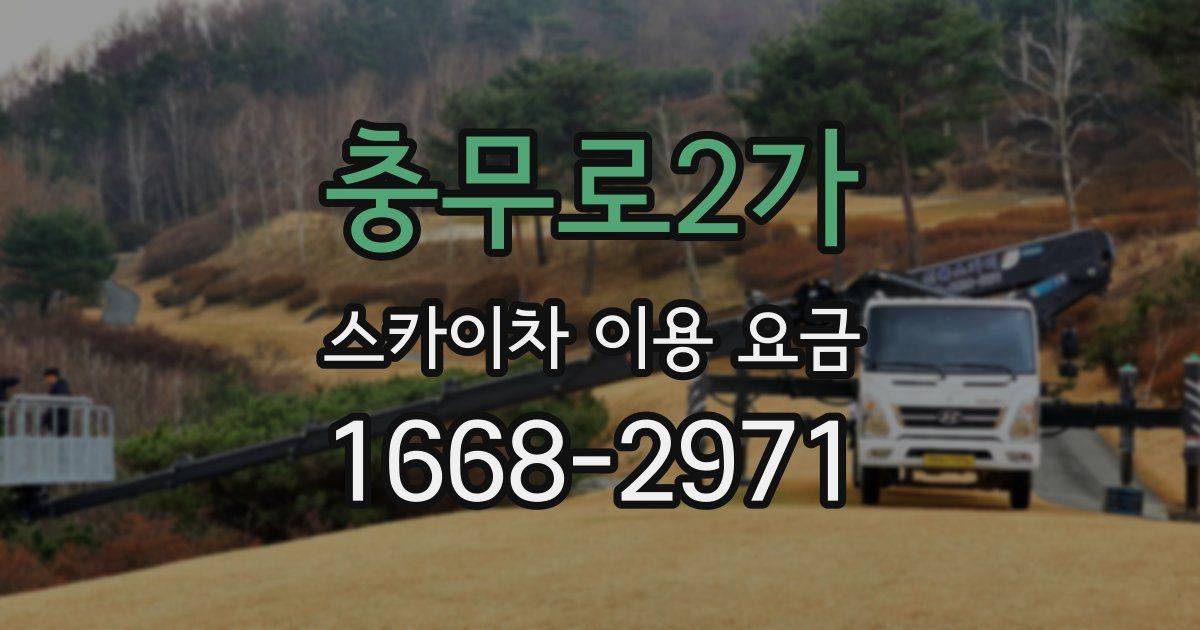 충무로2가 스카이차 이용 요금