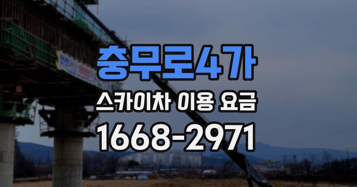 충무로4가 스카이차 이용 요금