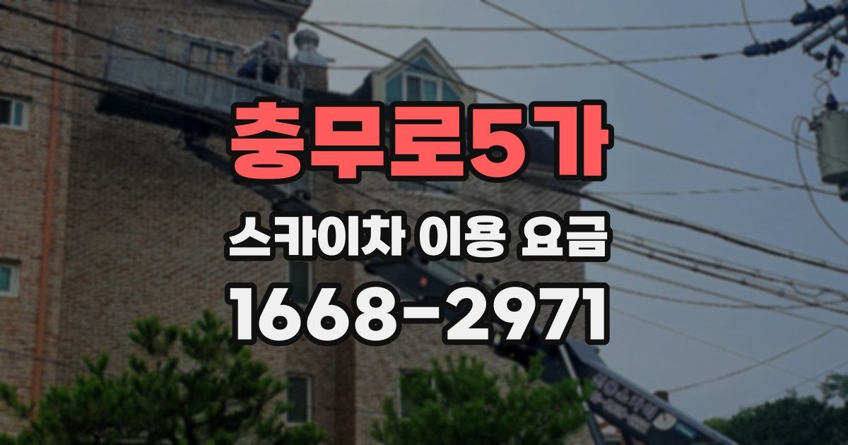충무로5가 스카이차 이용 요금