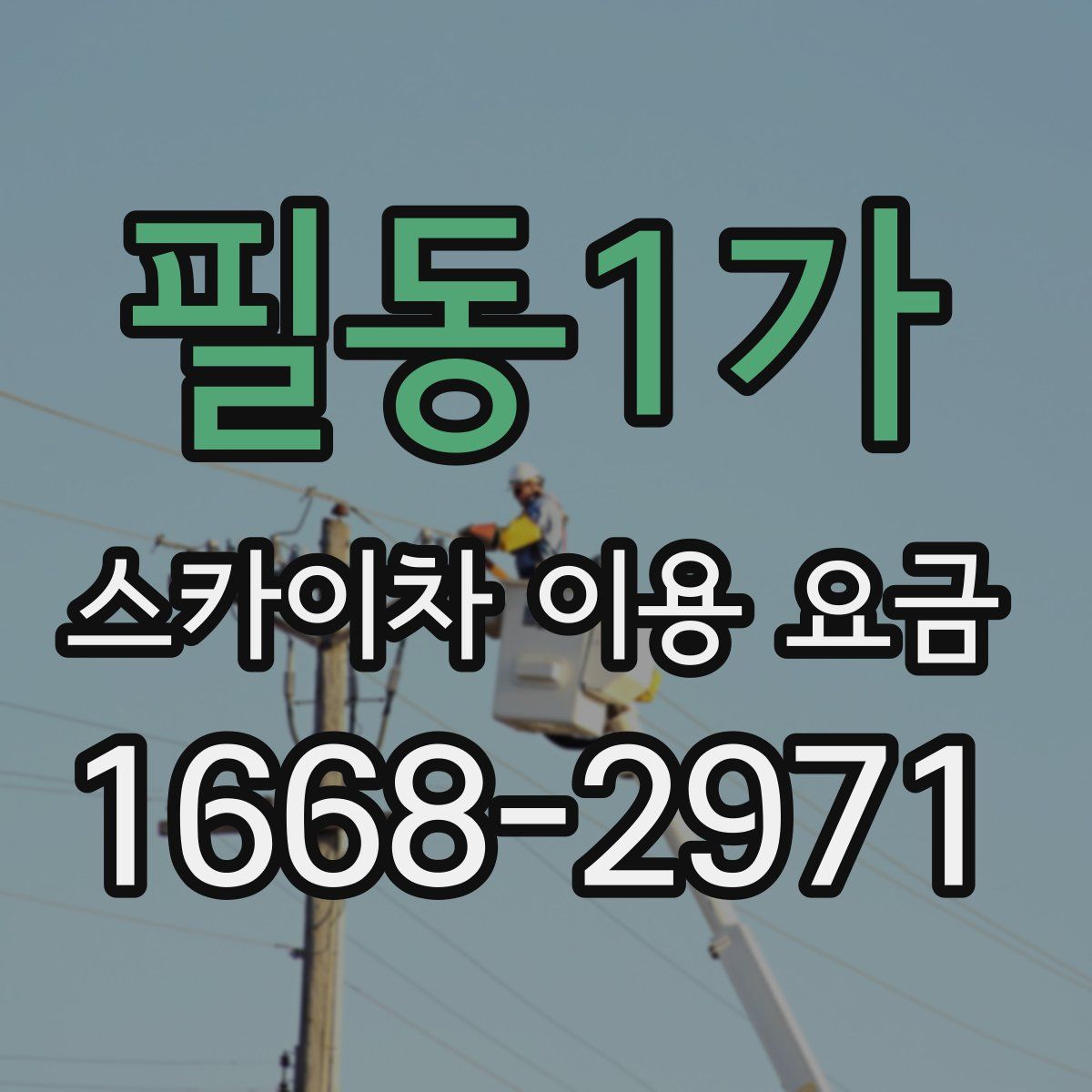 필동1가 스카이차 이용 요금