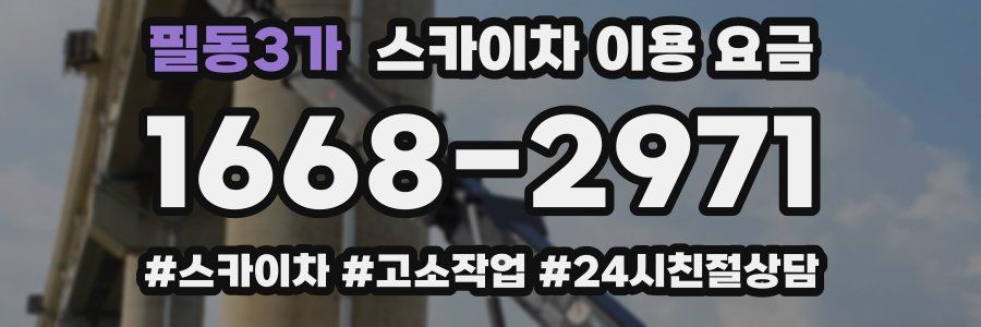 필동3가 스카이차 이용 요금