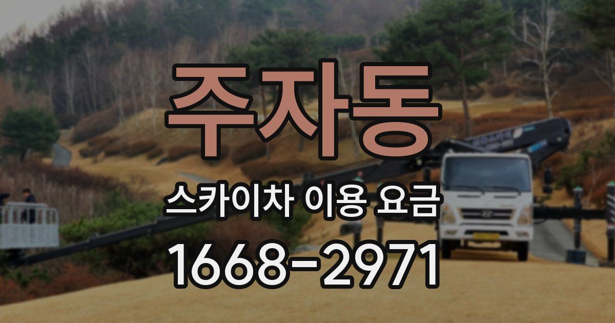 주자동 스카이차 이용 요금