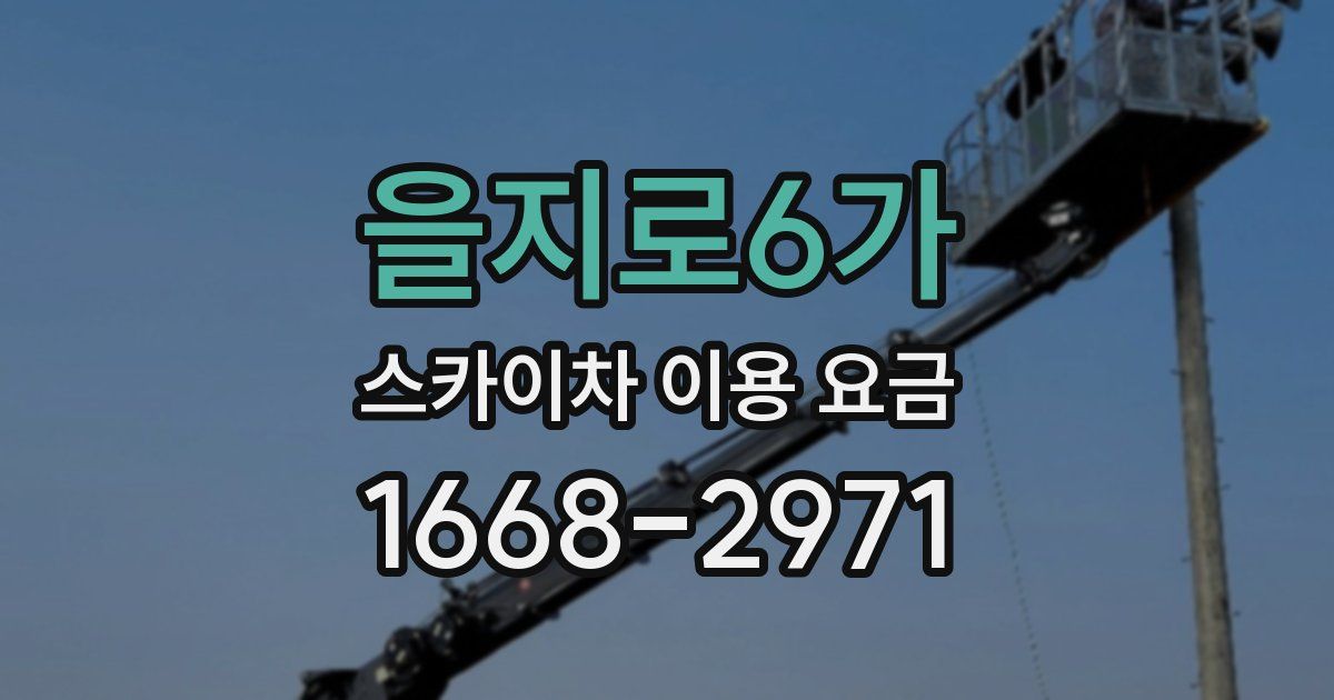 을지로6가 스카이차 이용 요금