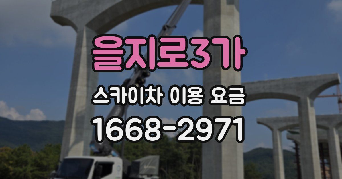 을지로3가 스카이차 이용 요금