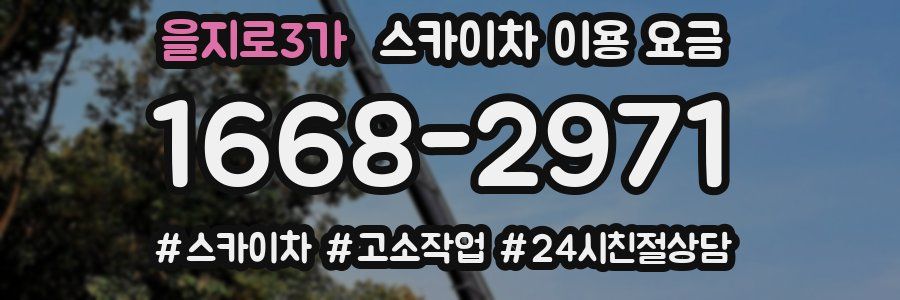 을지로3가 스카이차 이용 요금