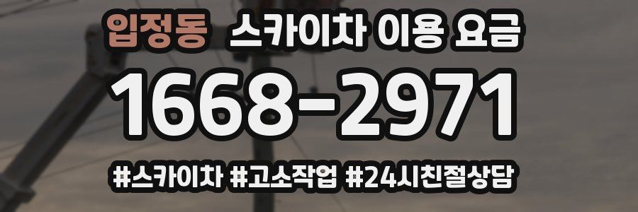 입정동 스카이차 이용 요금