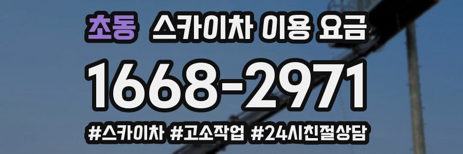 초동 스카이차 이용 요금