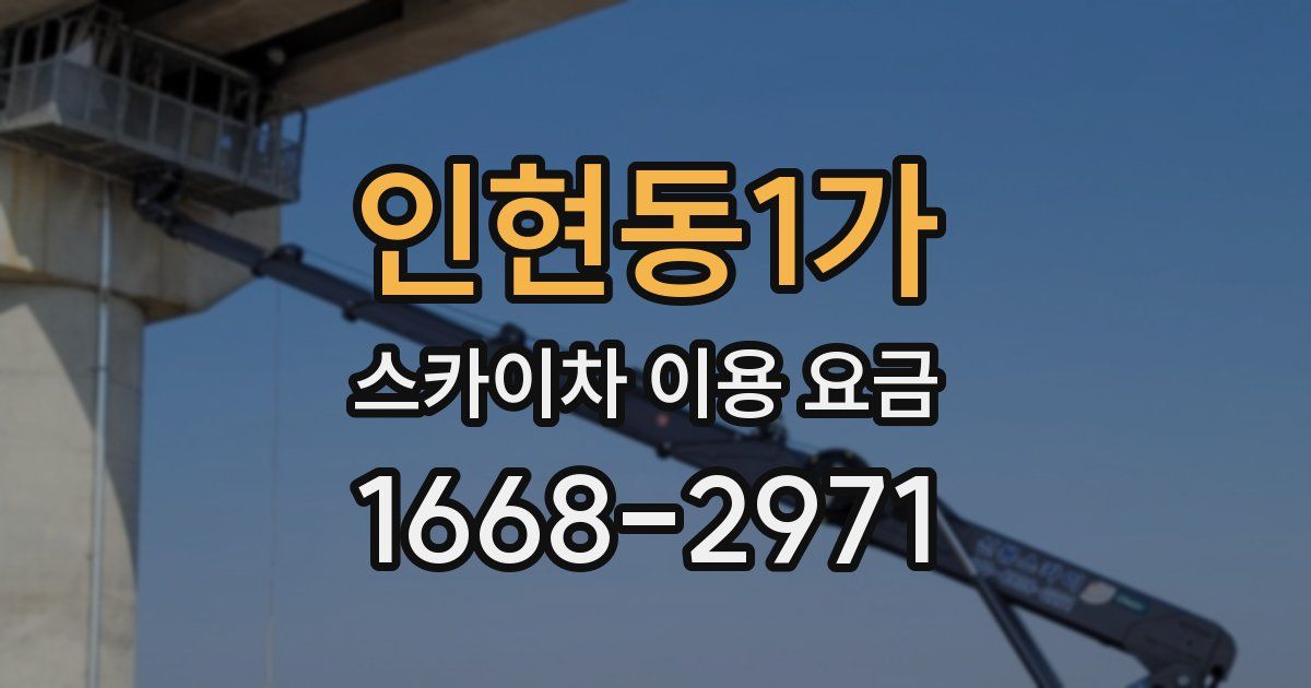 인현동1가 스카이차 이용 요금