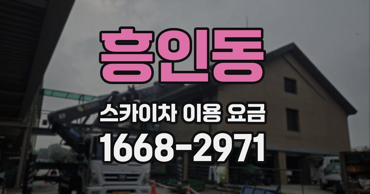 흥인동 스카이차 이용 요금