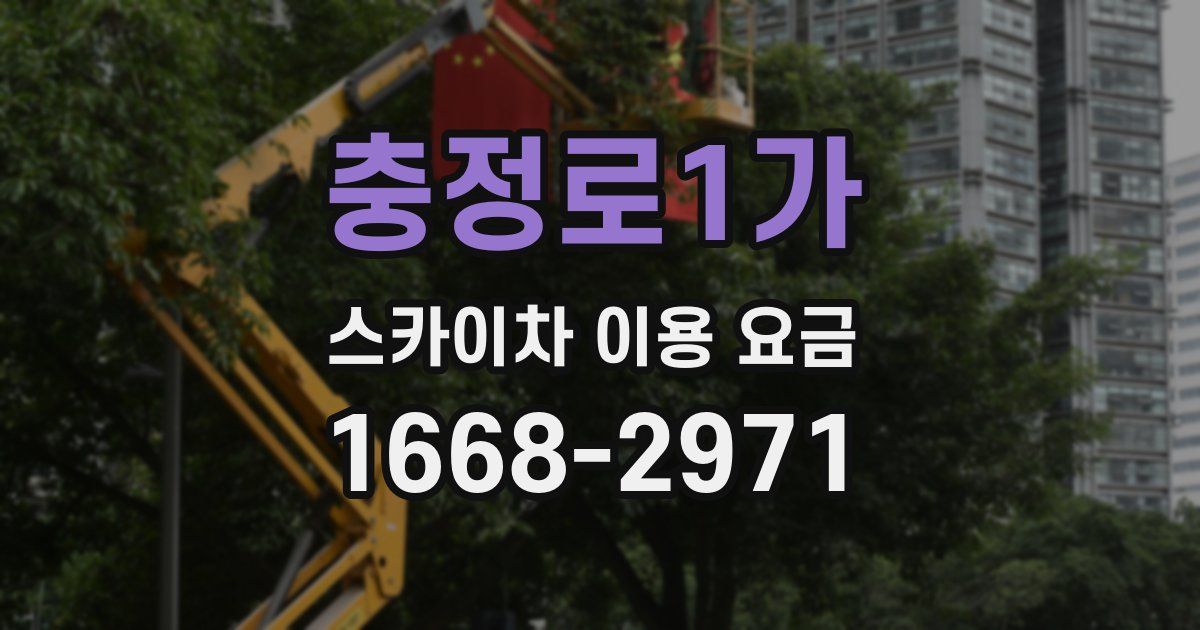 충정로1가 스카이차 이용 요금