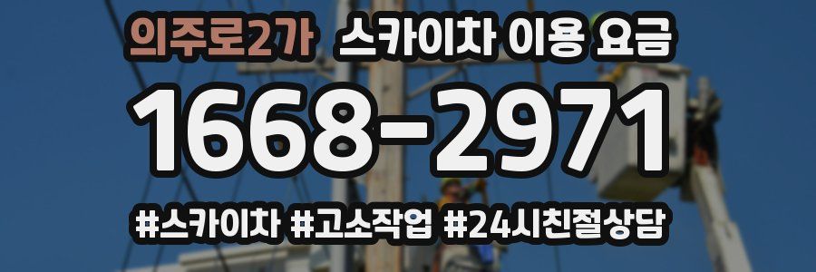 의주로2가 스카이차 이용 요금