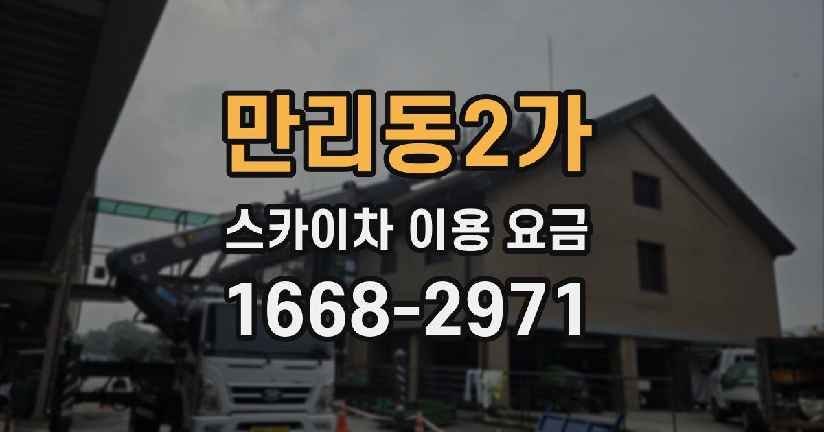 만리동2가 스카이차 이용 요금