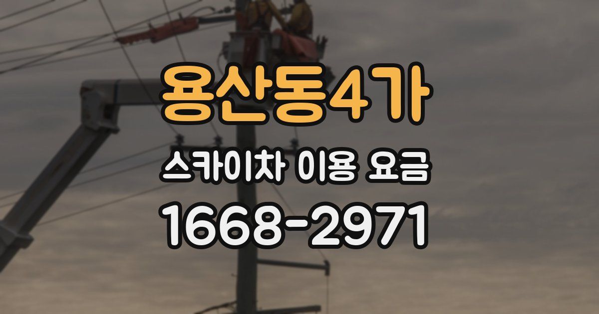 용산동4가 스카이차 이용 요금