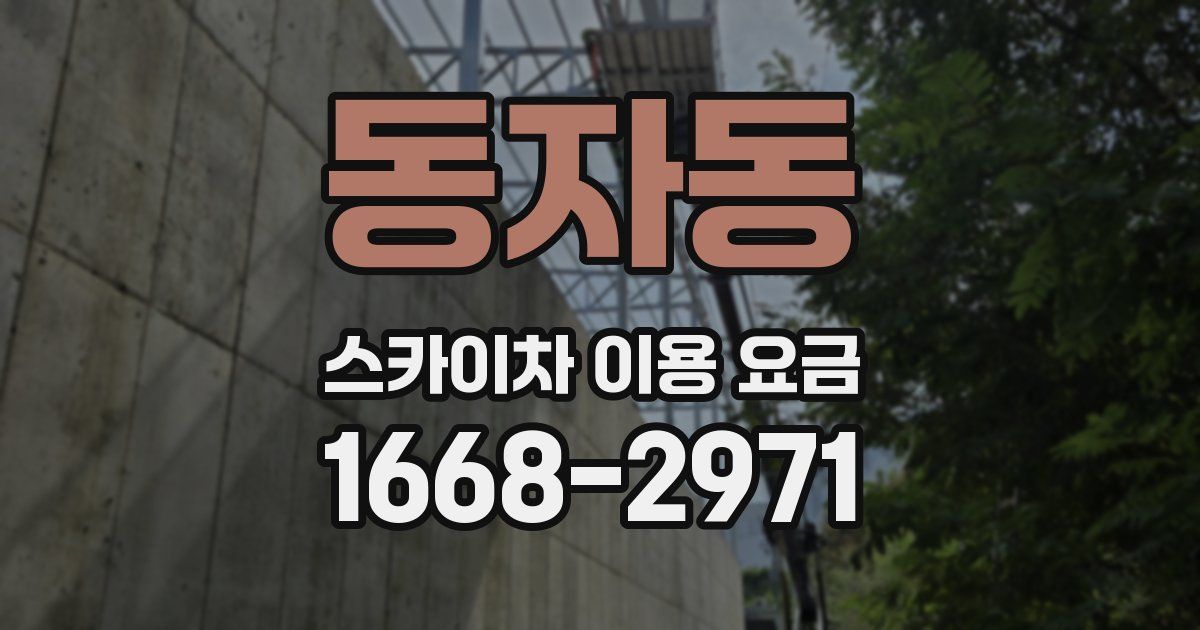 동자동 스카이차 이용 요금