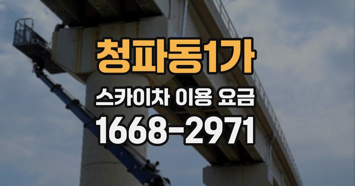 청파동1가 스카이차 이용 요금