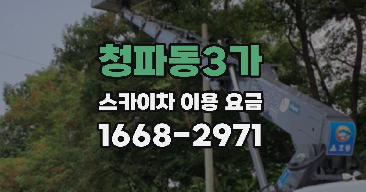 청파동3가 스카이차 이용 요금