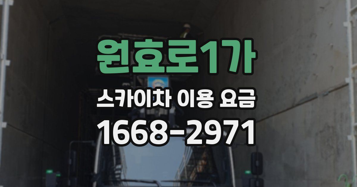 원효로1가 스카이차 이용 요금