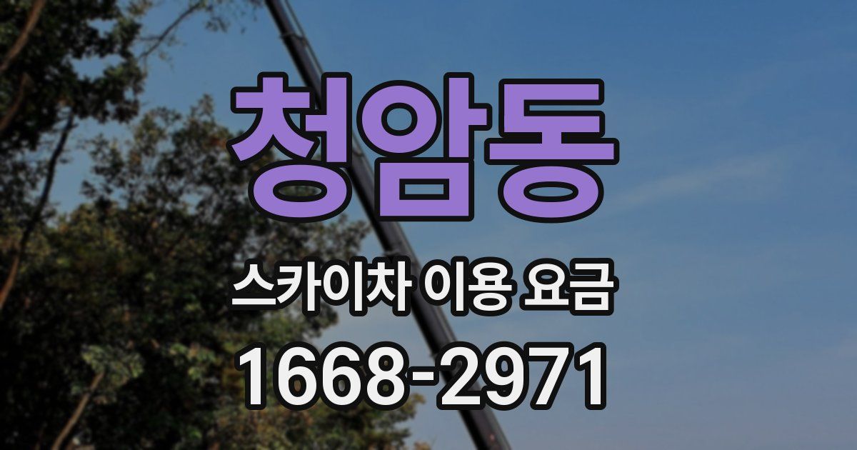청암동 스카이차 이용 요금