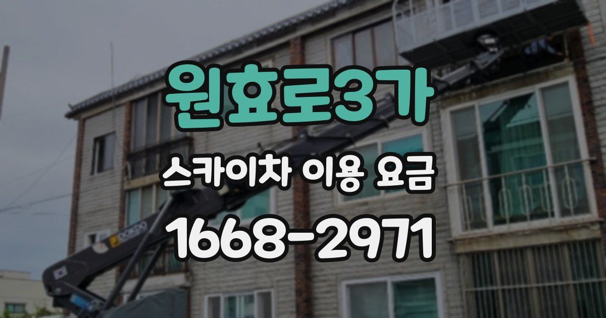 원효로3가 스카이차 이용 요금