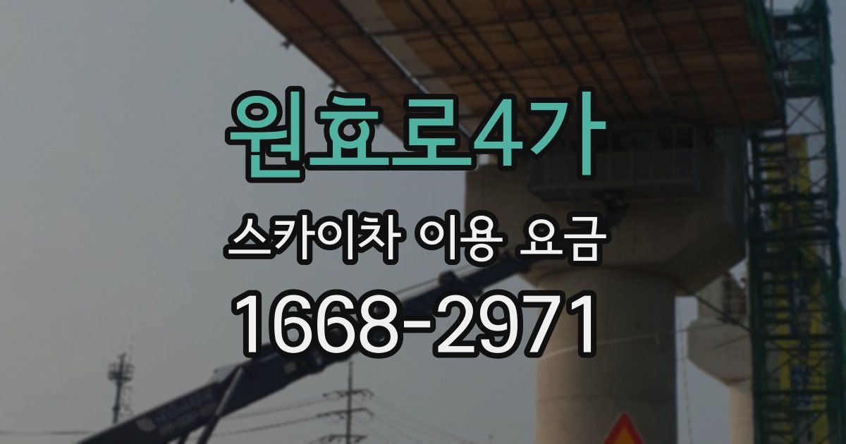 원효로4가 스카이차 이용 요금