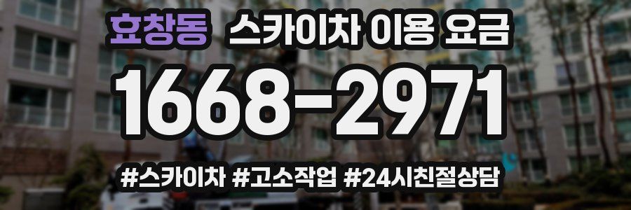 효창동 스카이차 이용 요금