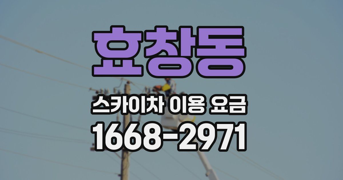 효창동 스카이차 이용 요금