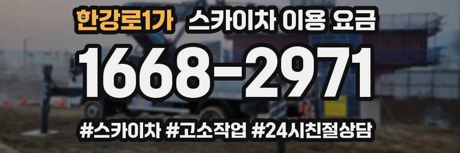 한강로1가 스카이차 이용 요금