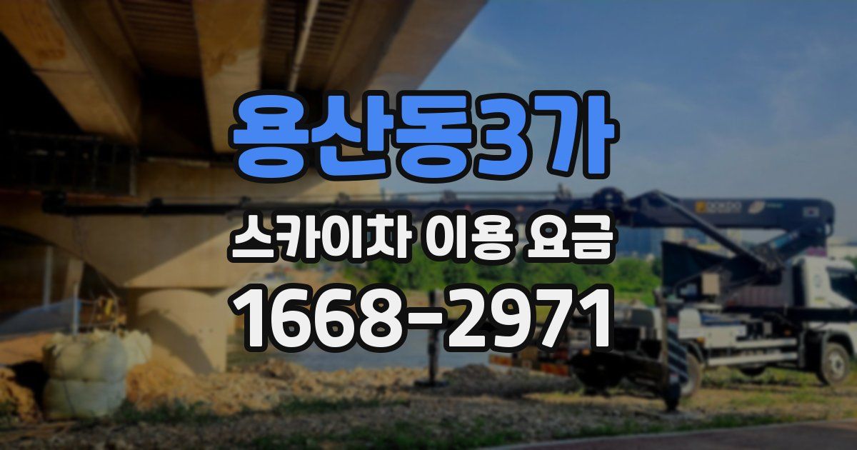 용산동3가 스카이차 이용 요금
