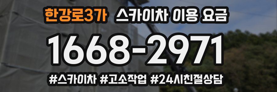 한강로3가 스카이차 이용 요금