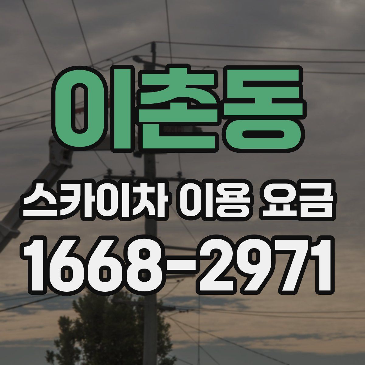이촌동 스카이차 이용 요금